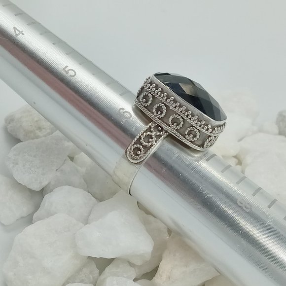 Bali Style Sterling Silver Smokey Quartz - Picture 12 of 12